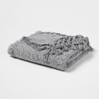 Marled Boucle Oversized Tasseled Throw Blanket - Threshold™