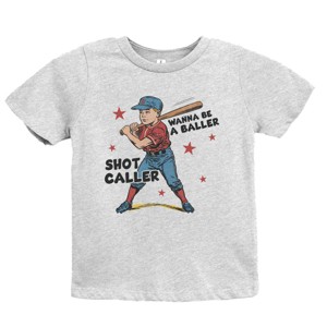 The Juniper Shop Wanna Be A Baller Shot Caller Youth Short Sleeve Tee - 1 of 4