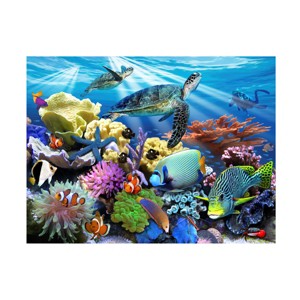 Trademark Fine Art -Howard Robinson 'Reef Turtles' Canvas Art - 1 of 4