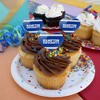 Hampton University HU Stripes Heart Love Cupcake Picks Toppers Decoration Set of 6 - 4 of 4