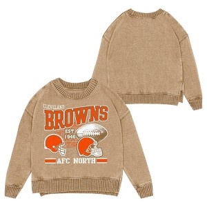 NFL Cleveland Browns Women's Long Sleeve Fashion Fleece Sweatshirt - 1 of 3