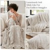 FONTOI 50"x60" Soft Faux Fur Blanket Plush Reversible Throw for Home Luxuriously Soft All Seasons Fuzzy Cozy Blanket for Couch, Bed Gift - 3 of 4