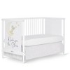Dream On Me Moon Bear Reaching For The Stars 4 In 1 Modern Island Convertible Crib With Rounded Spindles Mural On One End Panel, White Finish - 4 of 4