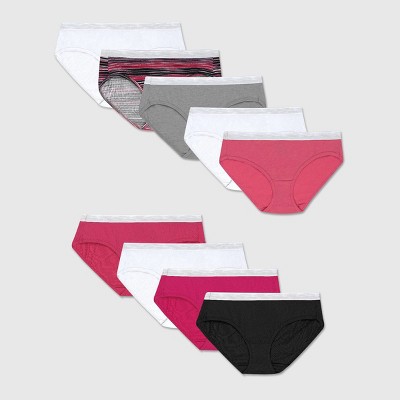 Hanes Women's 6+1 Bonus Pack Pure Comfort Organic Cotton Hipster Underwear  - Colors May Vary 6 : Target