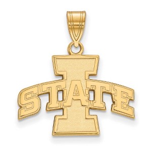 Black Bow Jewelry 14k Yellow Gold Iowa State Cyclones NCAA Medium Pendant - 1 of 3