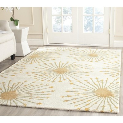 Bella Beige and Gold Hand-Tufted Wool 4' x 6' Area Rug