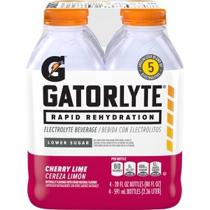 Gatorlyte Cherry Lime Sports Drink - 4pk/20 fl oz Bottles - 1 of 4