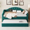 ModernLuxe Twin Size Daybed, Platform Bed Frame with Twin Trundle Bed, Upholstered Sofa Bed with Charging Ports - 3 of 4