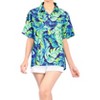 HAPPY BAY Button Down Shirt Casual Summer Party Blouse Shirt Tropical Blouses Short Sleeve Vacation Dress Tops Tee Shirts Hawaiian Dresses - 3 of 4