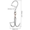 Unique Bargains Carbon Steel Swivel Corrosion-resistant Double Meat Hooks 4 Pcs - 2 of 4