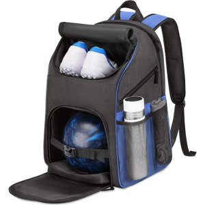 Bowling Ball Backpack Tote for Single Ball, with Padded Shoe Compartment , All-in-One Carrying Bag - 1 of 4
