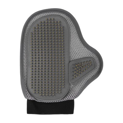 Unique Bargains Steel Needle Pet Grooming Gloves Gray 1 Pc