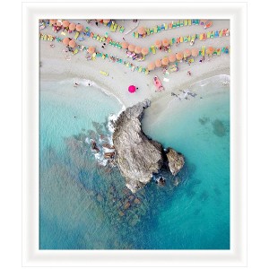 Kate and Laurel Framed Art Monterosso 7 by Rachel Bolgov, 23x27, Oliver White Narrow - 1 of 4