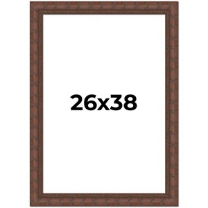 PosterPalooza | 26x38 Wide Bamboo Picture Frame, UV Acrylic, 4 Finishes - Brown, Black, Silver, and Natural - 1 of 4