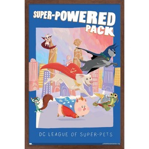 Trends International DC Comics Movie DC League of Super-Pets - Super-Powered Pack Framed Wall Poster Prints - 1 of 4