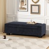 NicBex Modern 50.25" Storage Bench Wood Accent Stools with Hinged Lid Top for Bedroom and Entryway - 2 of 4