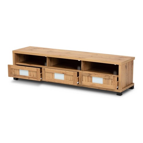 Gerhardine Wood 3 Drawer Tv Stand For Tvs Up To 55