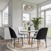 LeisureMod Bristol Round Dining Table with MDF Top and Natural Wood Steel Pedestal Base for Modern Kitchen and Dining Room - 2 of 4