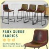 Set of 2 Modern Minimalist Style PU Bar Stools, Dining Chairs for kitchen, bar, and modern home design, 17.7*14.5*37in - 4 of 4