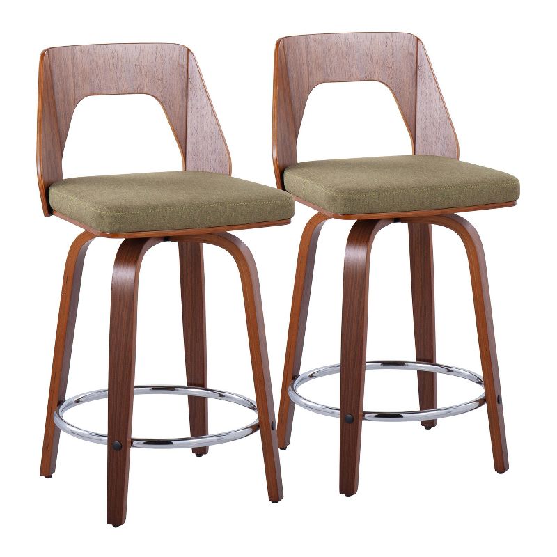 Set of 2 Trilogy Upholstered Counter Height Barstools - Lumisource, 1 of 9