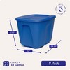 HOMZ Stackable and Nestable Heavy Duty Plastic Storage Container with 4 Way Handles - 4 of 4
