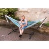 Vivere C9SUNT Sunbrella 2 Person Hammock with Steel Frame Stand, Token Surfside - 3 of 4