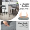 SKRAN Counter Height Stools Set of 2, 26" Modern Counter Height, Upholstered Bar Stools and  Metal Legs, Curved Back - 4 of 4