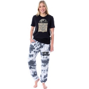 The Goonies Womens' Movie Skull Map Never Say Die Sleep Pajama Set Multicolored - 1 of 3