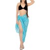 LA LEELA Women's Beachwear Summer Bikini Wraps Beach Wrap Sarong Skirt Swimsuit Swim Cover Ups for Swimwear Coverups Women One Size Blue,Animal Icon - 2 of 4