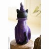 Kalalou Halloween Black Cat – Painted Resin Decor with Purple Hat and Cape - 3 of 4
