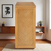 55" Buffet Cabinet with Chevron Design, Wooden Storage Cabinet with 2 Drawers and Open Shelf, Rustic Sideboard for Kitchen, Dining Room - 4 of 4