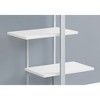 Bookshelf, Bookcase, Etagere, 5 Tier, 60"h, Office, Bedroom, White Laminate, Grey Metal, Contemporary, Modern - 3 of 4