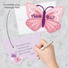 Big Dot of Happiness Beautiful Butterfly - Shaped Thank You Cards Floral Baby Shower or Birthday Party Thank You Note Cards with Envelopes - Set of 12 - 3 of 4