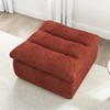 Vynxaria Bean Bag Seats - Sunset Orange Floor Lounger, Armless Backless Sofa Chair for Living Room & Office (Modern Accent Piece) - 3 of 4