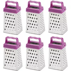 Juvale 6 Pack Mini Box Grater Stainless Steel Cheese Grater (1.5 x 2.9 x 1.15 Inches)