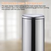 Stainless Steel Round Trash Can 8 Gallon, Lid Garbage Bin for Bathroom, Living Room, Home Office - 4 of 4