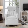 Swivel Rocker Recliner Single Rotating Sofa Chair,Linen Swivel Chair Couch,Swivel Armchair With Pocket Soft Swivel Nursery Chair-Maison Boucle - 3 of 4