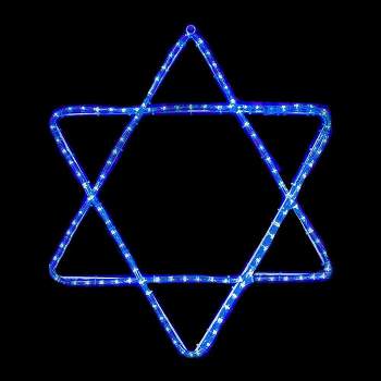 Novelty Lights 24" Blue Star of David LED Rope Light Motif