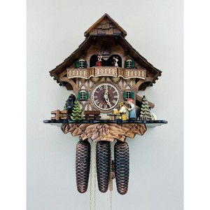 Eight Day Mechanical Musical Cuckoo Clock With 15 Inch Height Moving Waterwheel By River City Clocks - 1 of 4