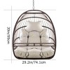 CAVINAS Egg Outdoor Hammock Basket Swing Chair with UV Resistant Cushion and Foldable Frame,Porch Swing for Balcony,Garden,Courtyard - 3 of 4