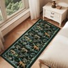 Tiger and Leopard Area Rug for Living Room Washable Non Slip Low Pile Rugs Botanical Jungle Animal Print Stain Resistant Floor Cover for Bedroom - 4 of 4