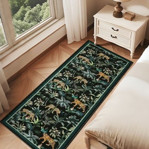 Modern Washable Area Rug for Living Room, Animal Print Floor Rug with Non Slip Backing, Low Pile Stain Resistant Carpet - 1 of 4