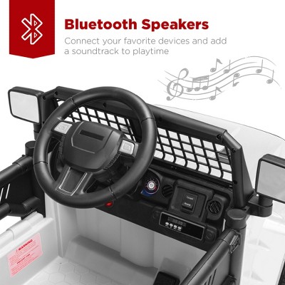 White 12V Kids Ride-On Truck with Remote Control