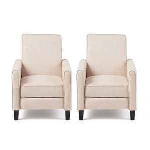 Christopher Knight Home Darvis Contemporary Upholstered Pushback Recliners (Set of 2) - 1 of 4