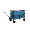 YONWAY Collapsible Wagon 220lbs with Big Wheels,Heavy Duty 300L Folding Utility Garden Cart with Big All-Terrain Beach Wheels & Drink Holders - 2 of 4