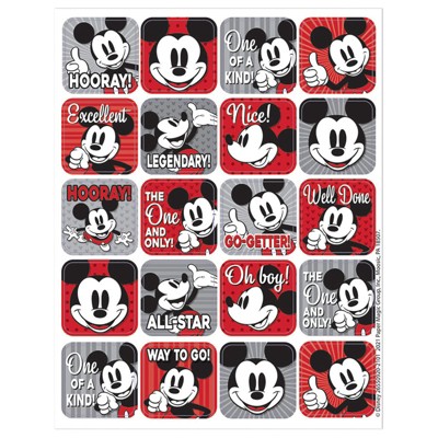 Eureka Mickey Mouse Throwback Theme Stickers, Pack of 120 (Pack of 6)