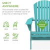 Best Choice Products Folding Adirondack Chair Outdoor, Wooden Accent Lounge Furniture w/ 350lb Capacity - 2 of 4