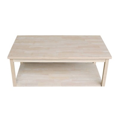 Portman 36" Natural Parawood Rectangular Coffee Table