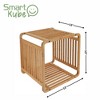 Evideco French Home Goods Smart Kube Bamboo Cube Storage, 13" Stackable Shelf Organizer - 3 of 4