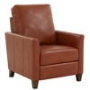 Faux Leather Modern Recliner with Manual Recline, Solid Wood Legs, and High-Density Foam - 2 of 4